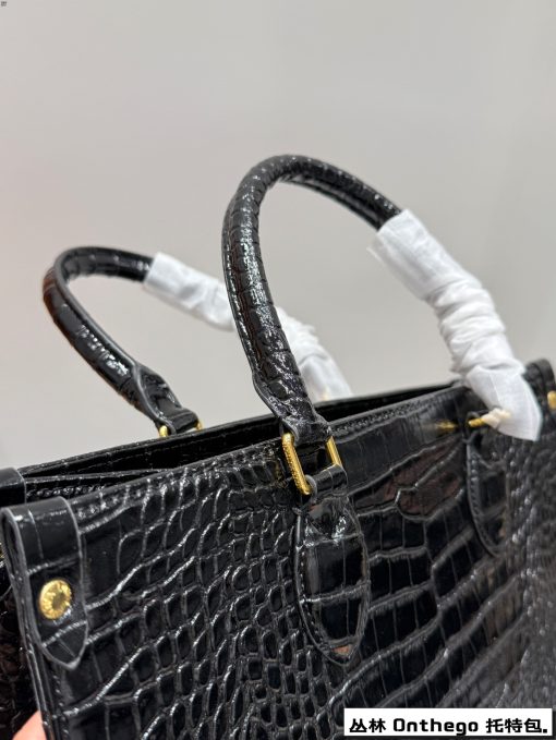 LV Jungle On the Go Crocodile Pattern Tote Tote Bag - Image 8