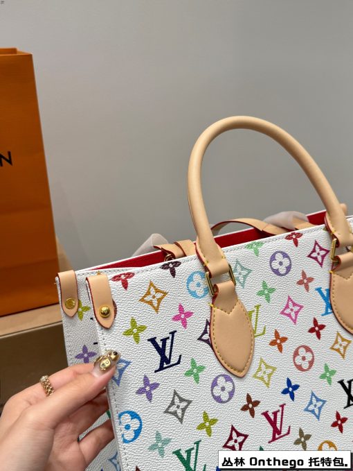 LV Jungle on the Go Black and White Tri Color Tote Tote Bag - Image 5