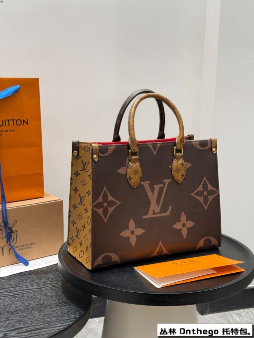 LV Jungle on the go Old Flower Tote Tote Bag