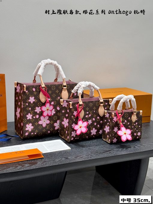 Lv Cherry Blossom Series Tote Bag - Image 2