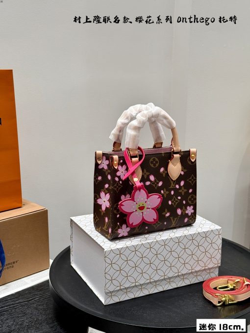 Lv Cherry Blossom Series Tote Bag - Image 4