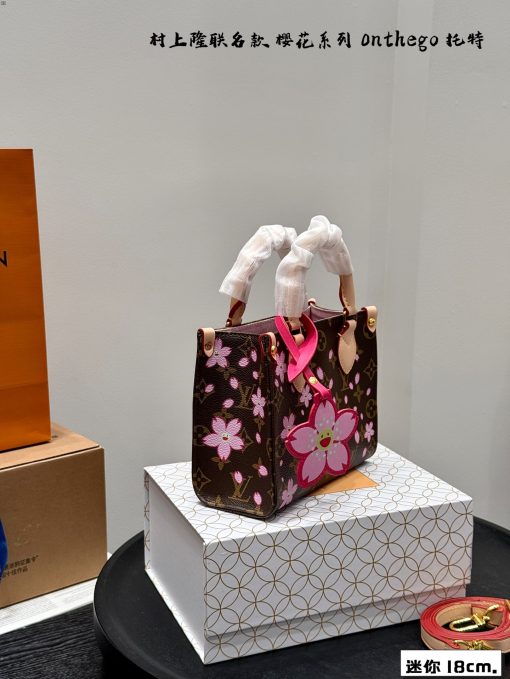 Lv Cherry Blossom Series Tote Bag - Image 6