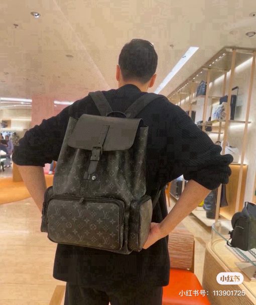 LV Trio Black Flower Backpack - Image 2