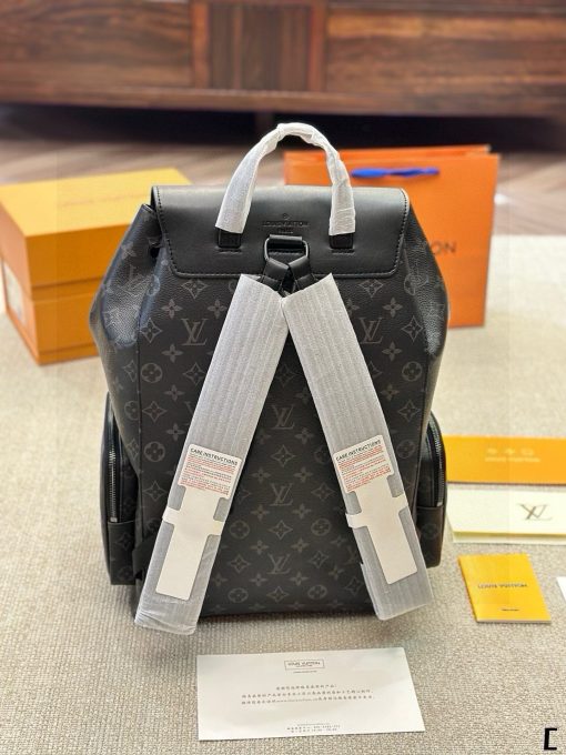 LV Trio Black Flower Backpack - Image 6