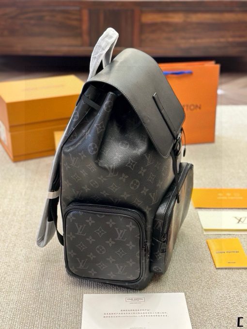 LV Trio Black Flower Backpack - Image 7