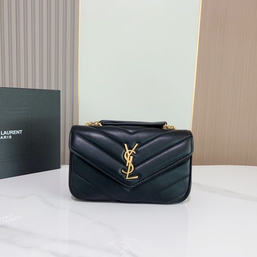 YSL sheepskin patterned chain bag
