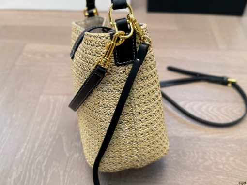 Celine woven Arc de Triomphe vegetable basket bag - Image 5