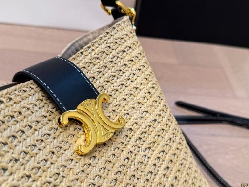 Celine woven Arc de Triomphe vegetable basket bag - Image 6