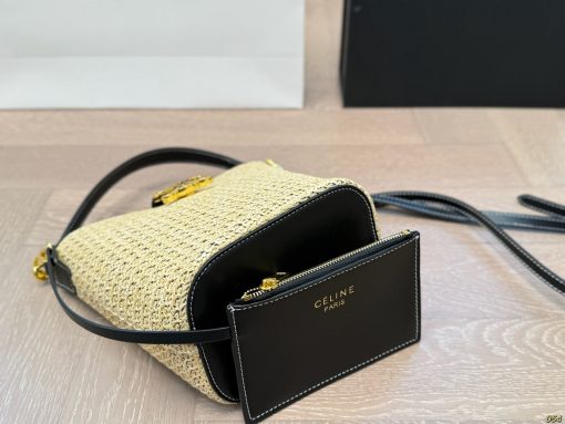Celine woven Arc de Triomphe vegetable basket bag - Image 7