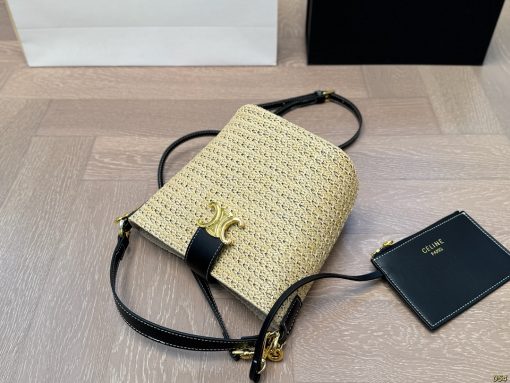Celine woven Arc de Triomphe vegetable basket bag - Image 8