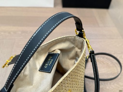 Celine woven Arc de Triomphe vegetable basket bag - Image 10