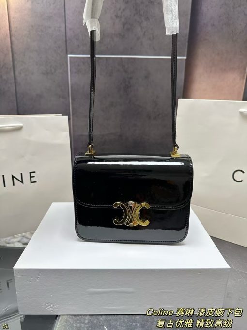 Celine Lacquer Underarm Bag - Image 2