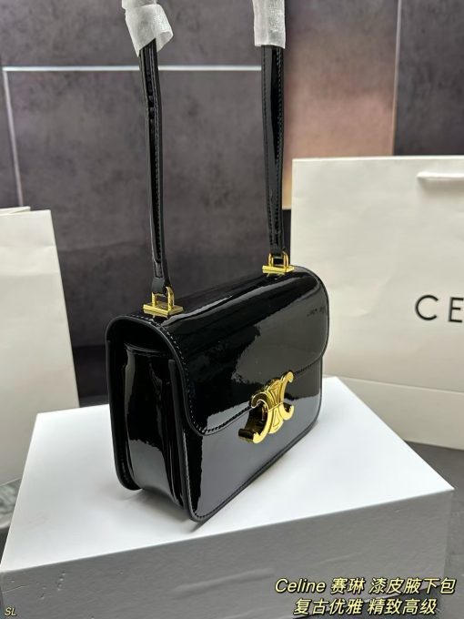 Celine Lacquer Underarm Bag - Image 5