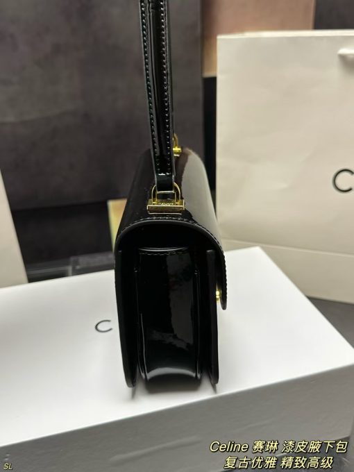 Celine Lacquer Underarm Bag - Image 6