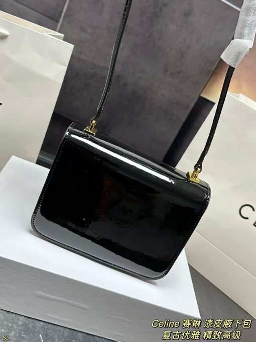 Celine Lacquer Underarm Bag - Image 7