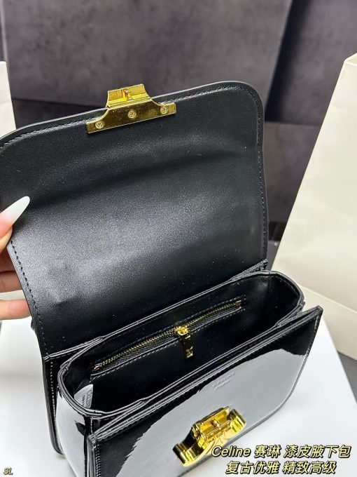 Celine Lacquer Underarm Bag - Image 10