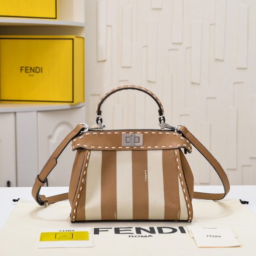 FENDI Striped hand sewn kitten bag - Image 2