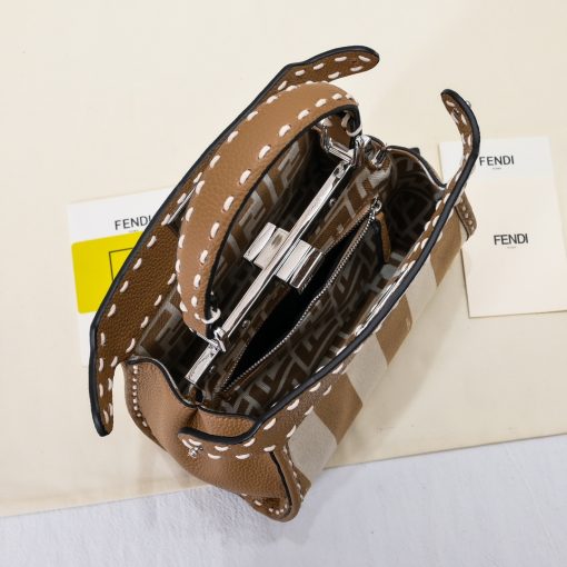 FENDI Striped hand sewn kitten bag - Image 10