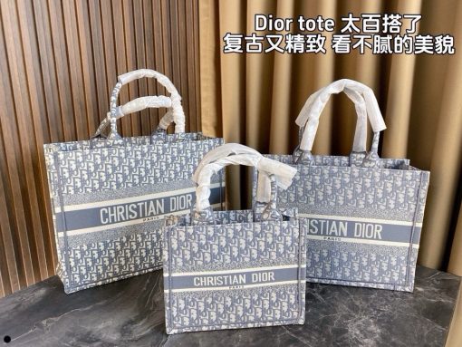 Dior Embroidered Tote Bag