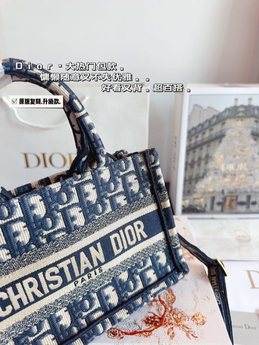 Dior Embroidered Tote Bag - Image 9